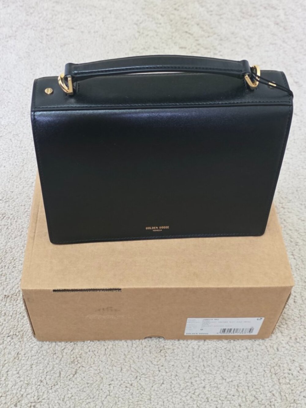 Golden Goose Deluxe Brand Venezia Small Shoulder Bag - Black Calfskin Leather - Picture 4 of 9